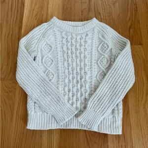 GapKids Cozy Cable Knit Sweater - Cream, size XS